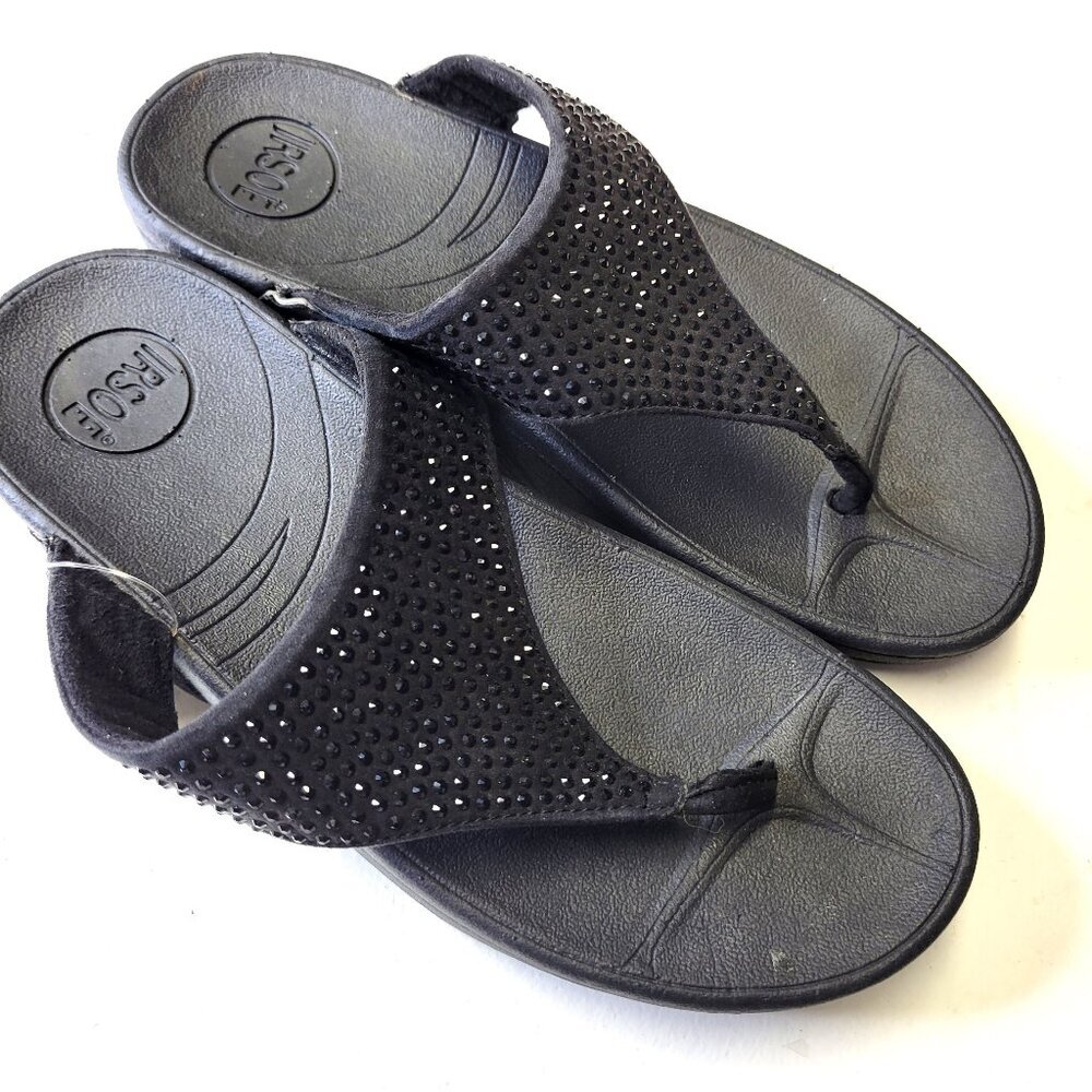 Size 8 Womens Sandals Wedge Heel Arch Support Comfy Flip Flops NEW